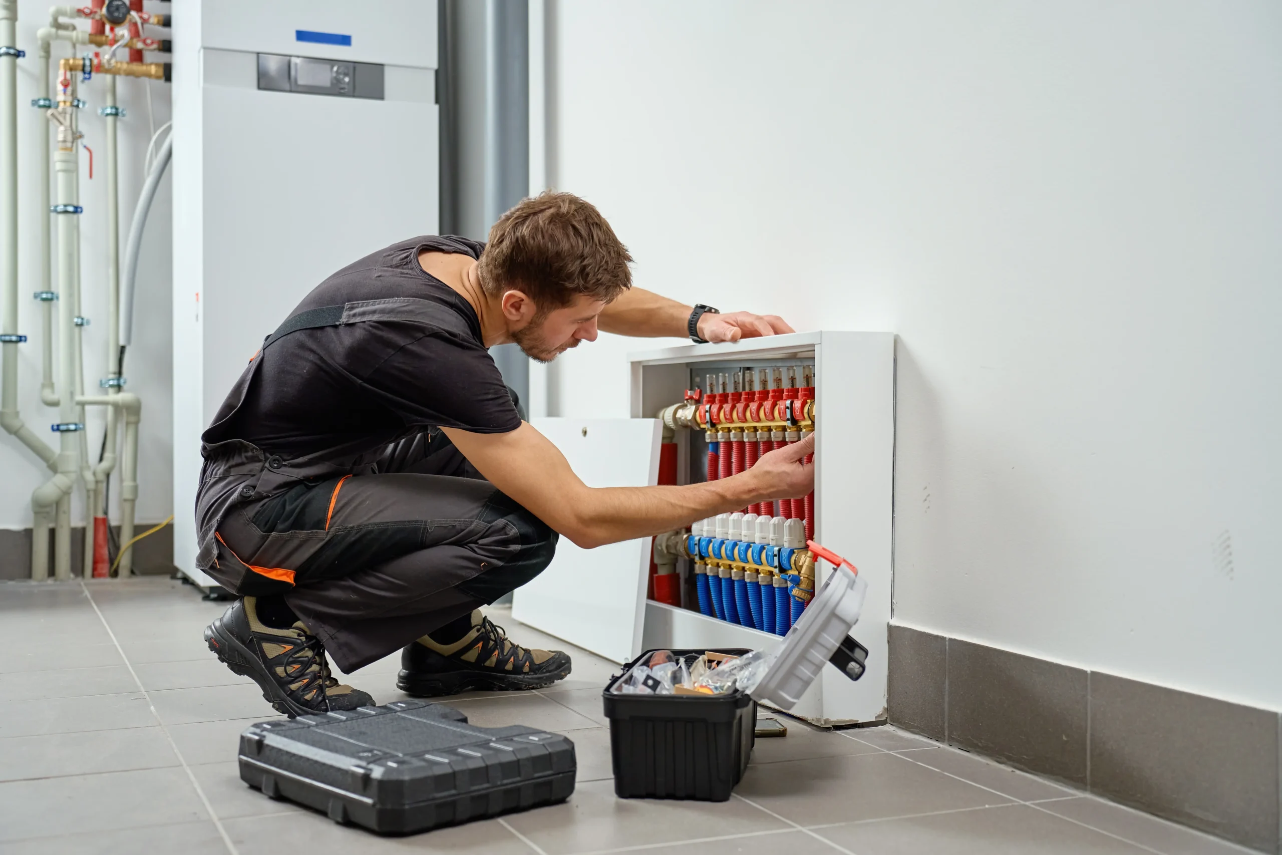 Servis a nastavenie rozdeľovača podlahového kúrenia pre správnu reguláciu teploty.